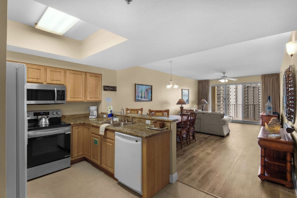 Kitchen to living view