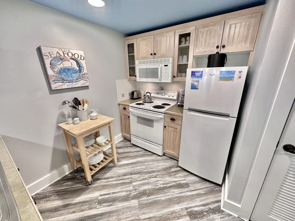 Fully stocked kitchen