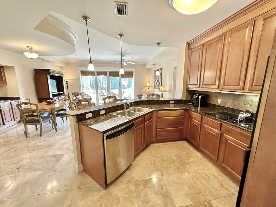 Fully stocked kitchen