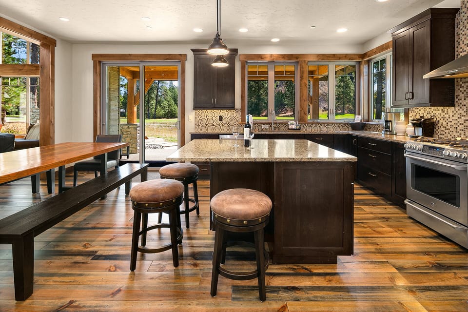 Three Pines Lodge at Tipple Hill - The kitchen features stainless appliances and all the utensils to make fantastic in-home meals.