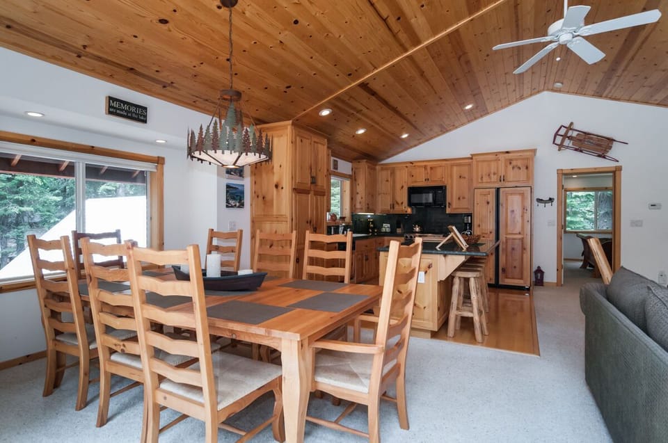 big dining table in open plan