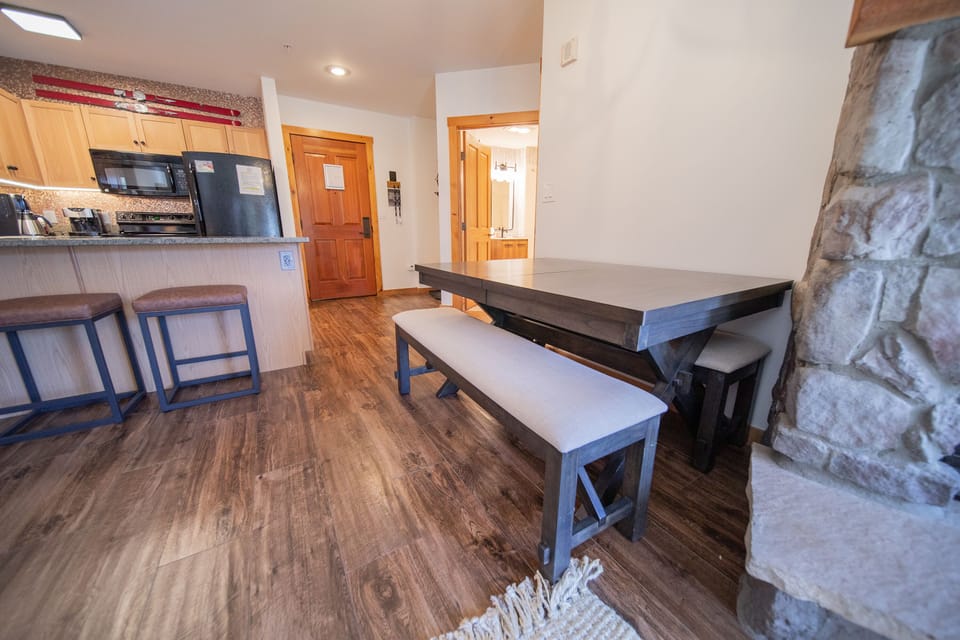 Modern bench dining table