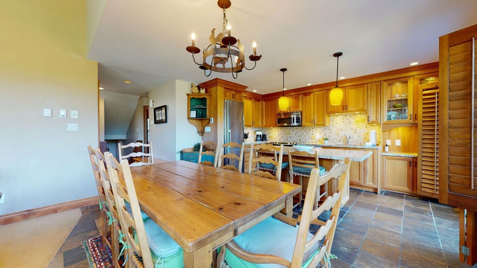 Enjoy relaxed meals together in this bright and functional space.