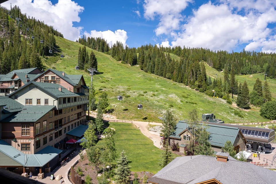 Views from the private deck overlooking the Gondola