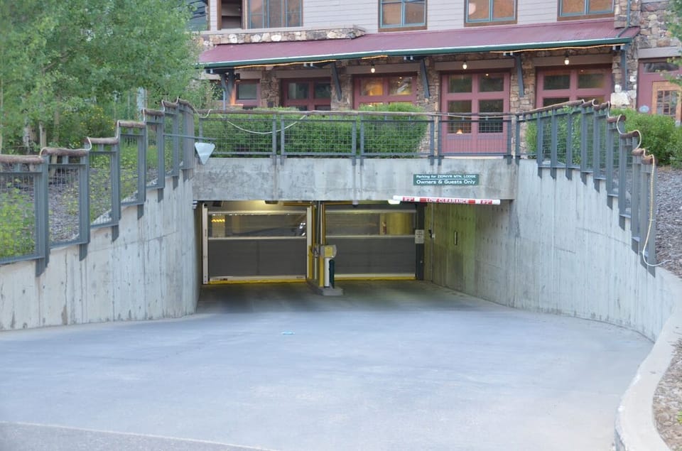 Underground parking garage- $30/day during ski season and free in the summer