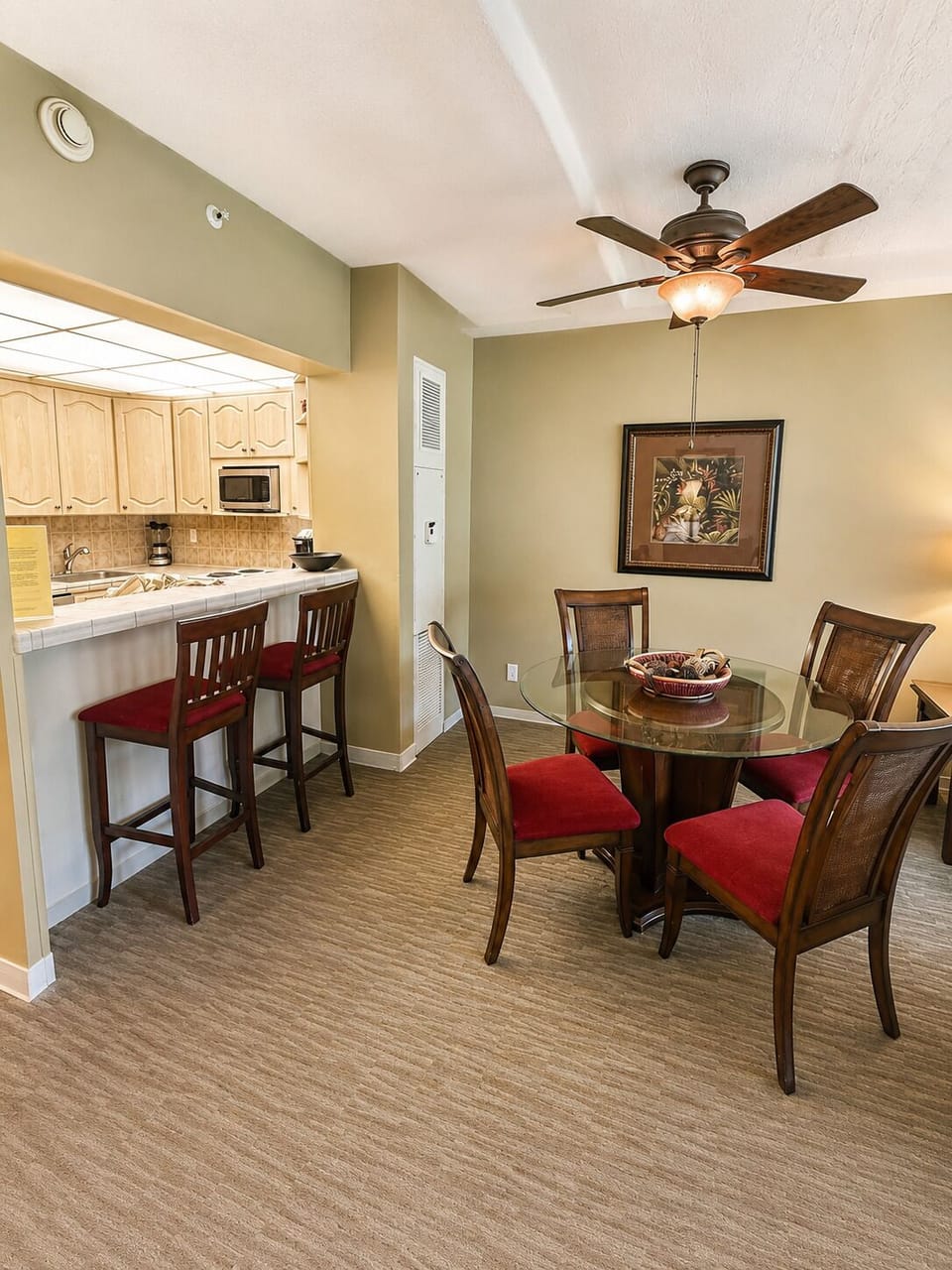 Your open-plan dining and kitchen space invites you to gather, cook, and share meals in comfort. Warm lighting and thoughtful touches make every moment feel like home.