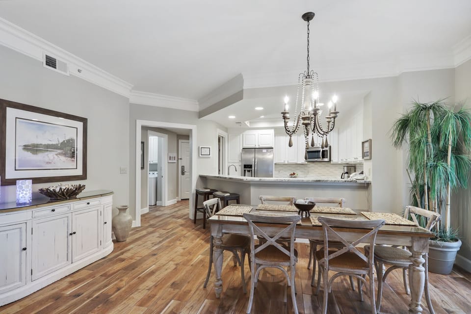 dining room and kitchen