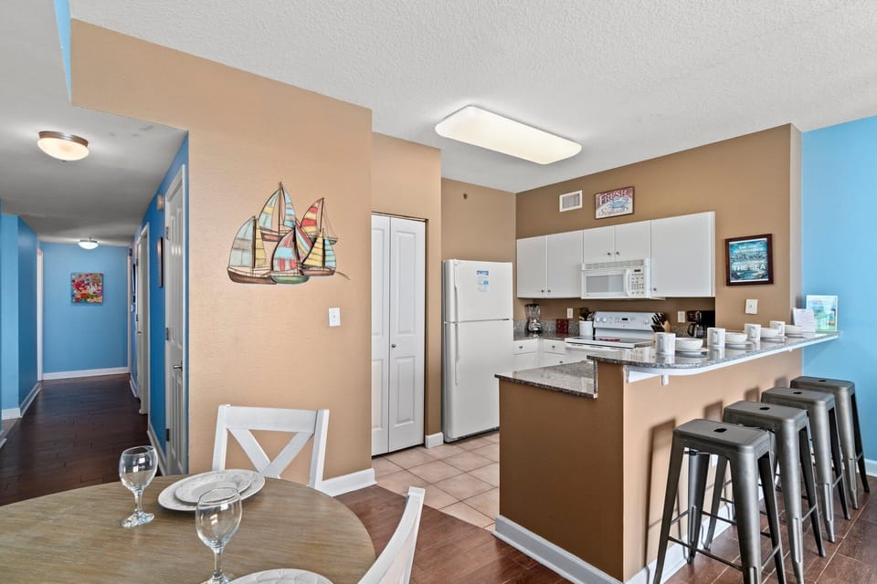Full Size Kitchen with Bar Seating