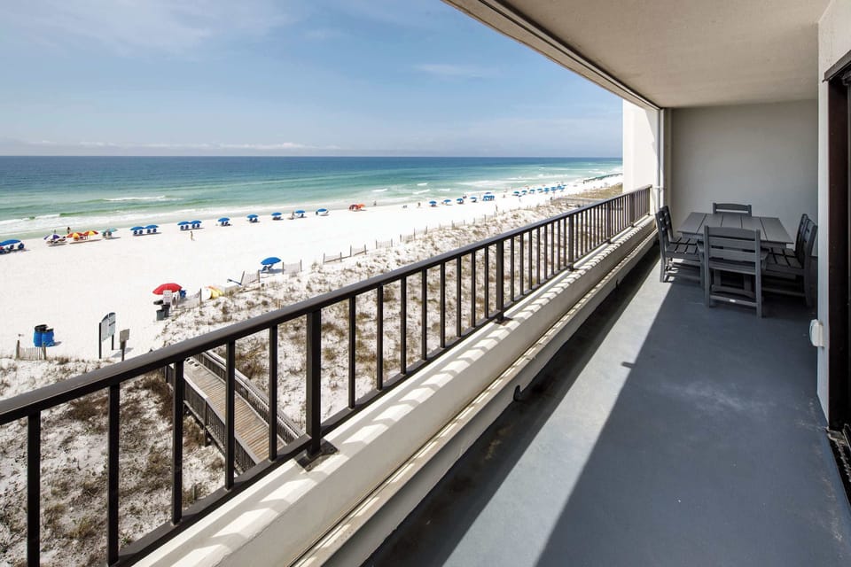 Large Private balcony with direct gulf views