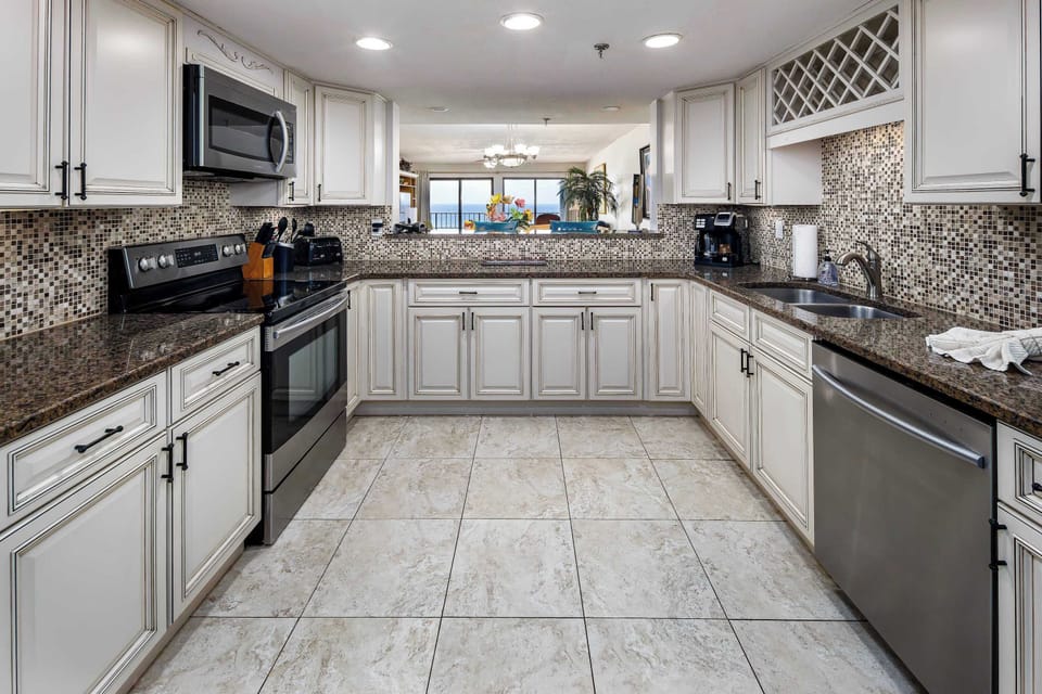 Fully stocked kitchen
