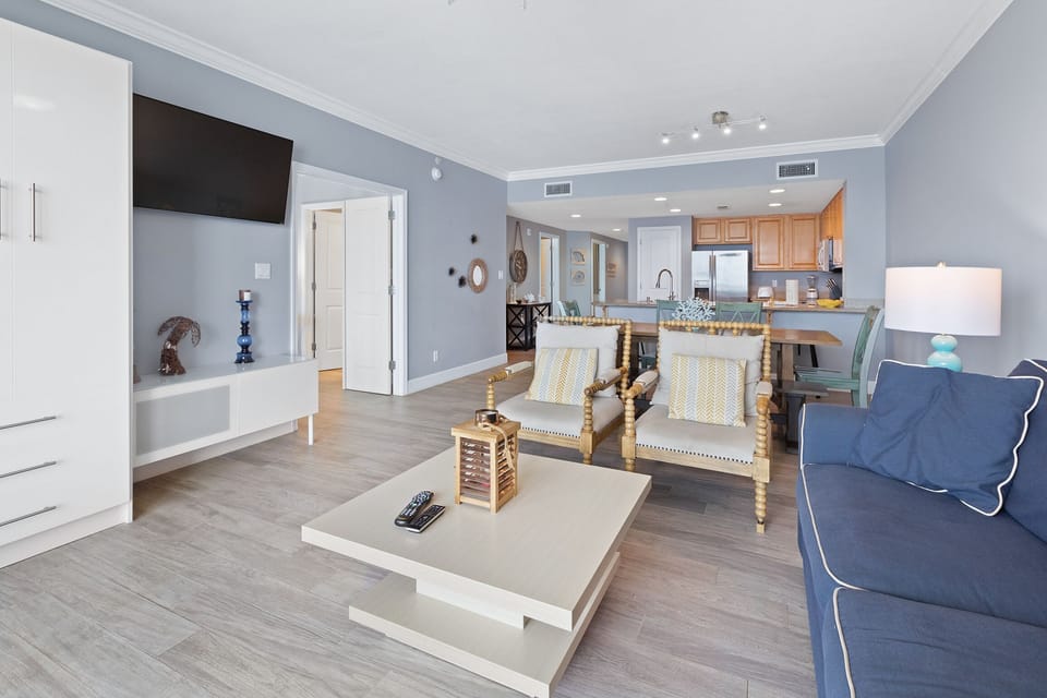 Open concept with seamless living area