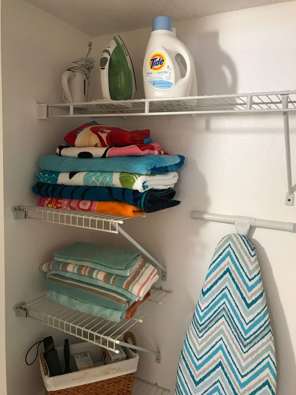It's all here, from beach towels to tote bags, laundry soap to iron.