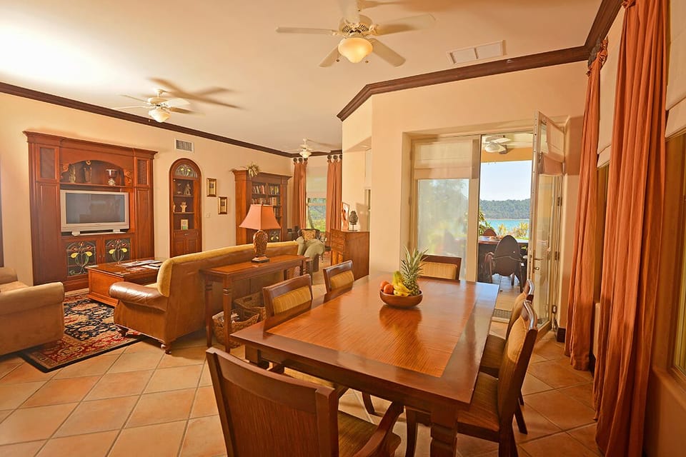 Dining area with access to patio.