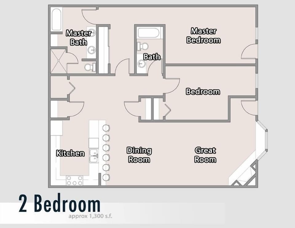 2 Bedroom Floor Plan