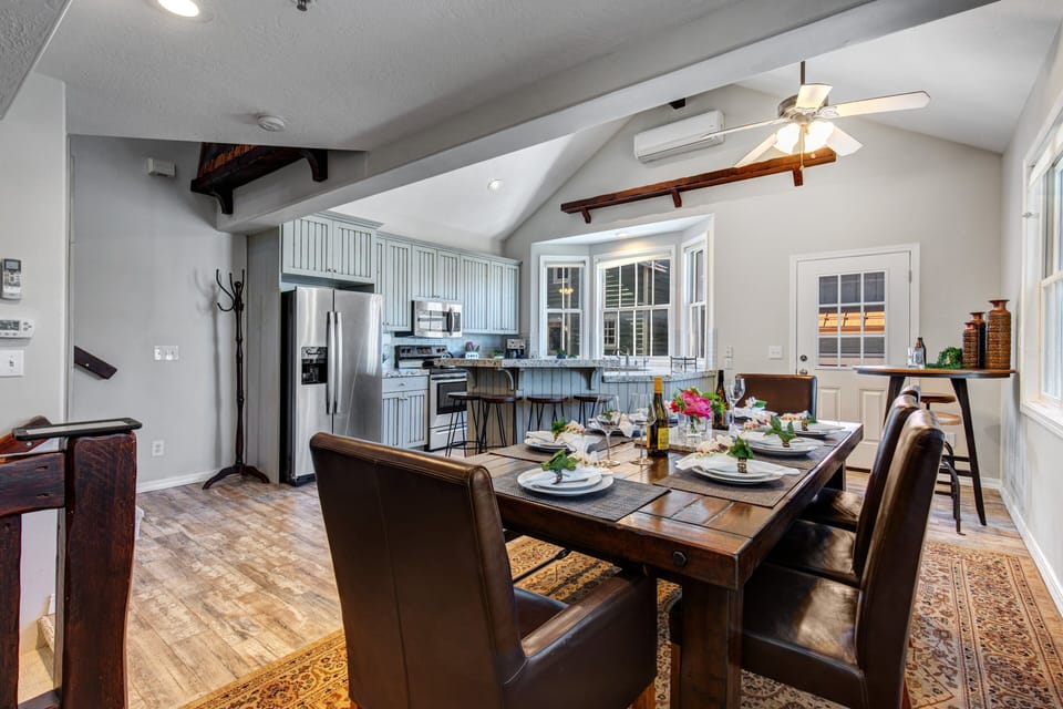 Dining table and 2-seat bistro table