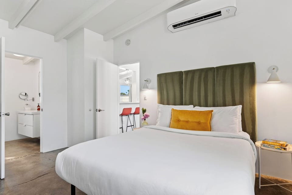 Plush king bed.