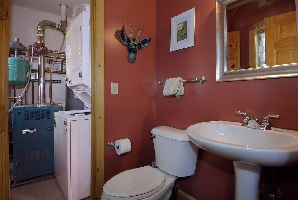 Upstairs half bath & laundry