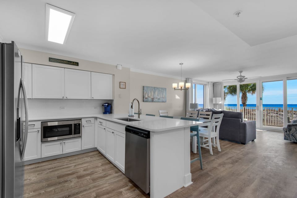 Kitchen to living room view