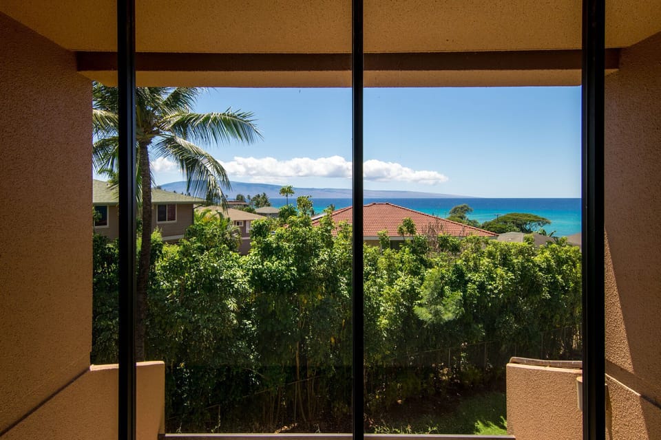 Tall windows bring in natural light