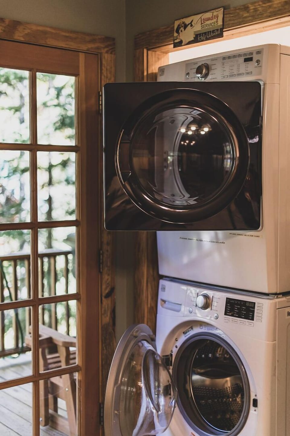 Washer and Dryer Located in the Kitchen