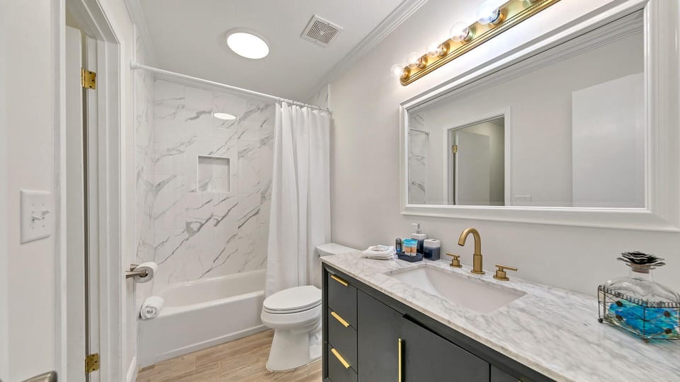 Master Bathroom With Tub and Shower Combo