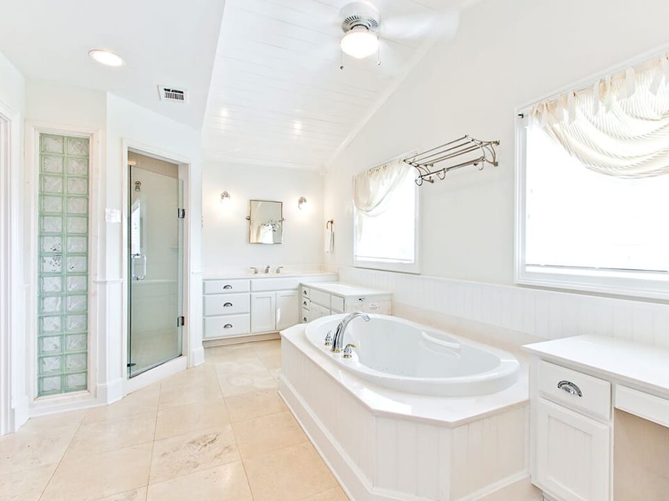 Primary Bathroom - Walk In Shower, Bathtub, Dual Vanity