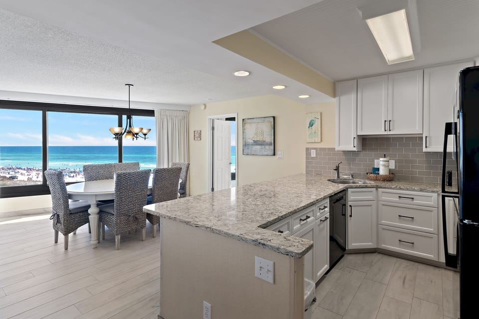 Kitchen and Dining with a View