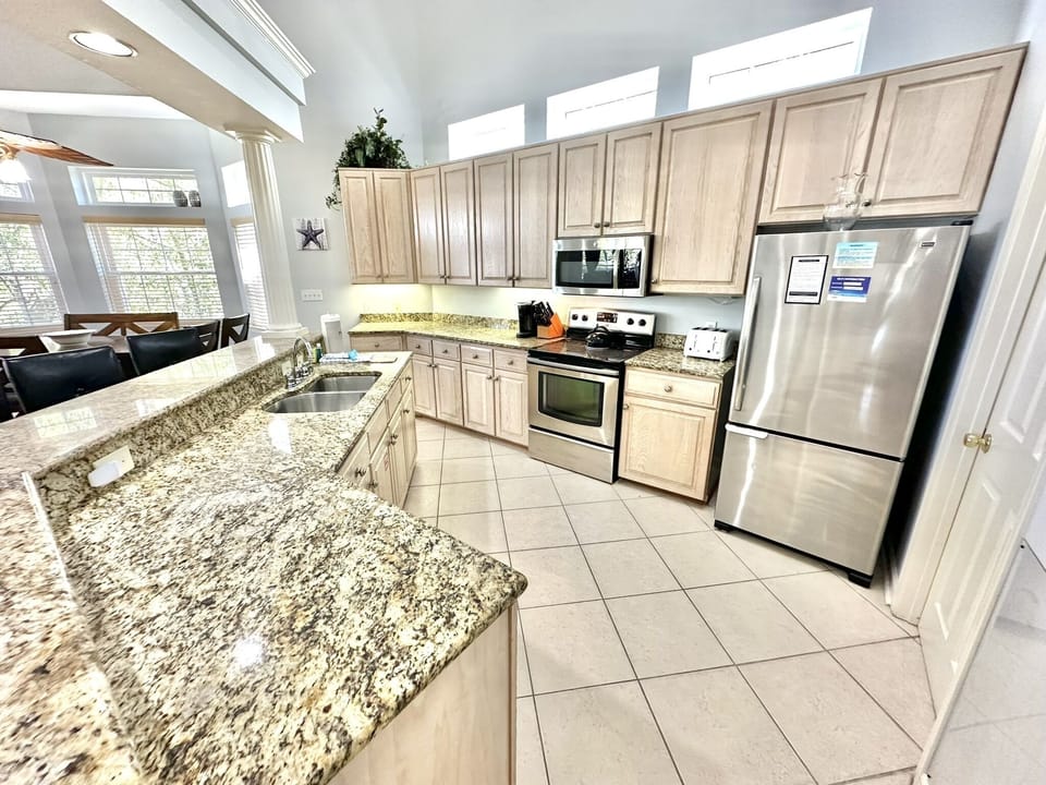 Fully stocked kitchen