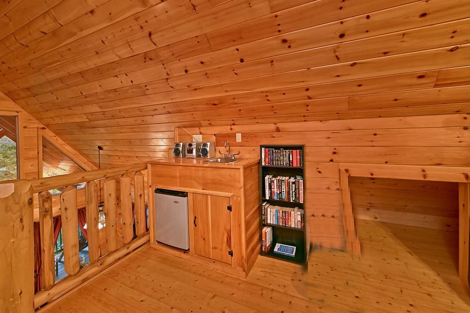 A Bears Eye View - fridge and movie center upstairs