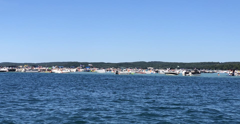 Torch Lake Sand Bar.  Huge and beautiful!! There are lots of private relaxation 