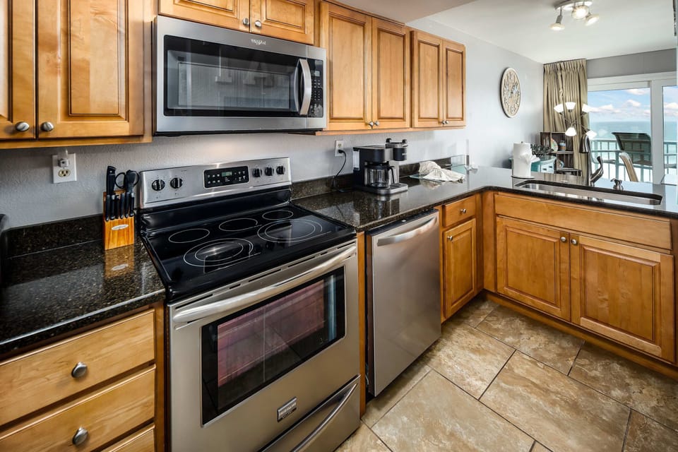 Fully stocked kitchen