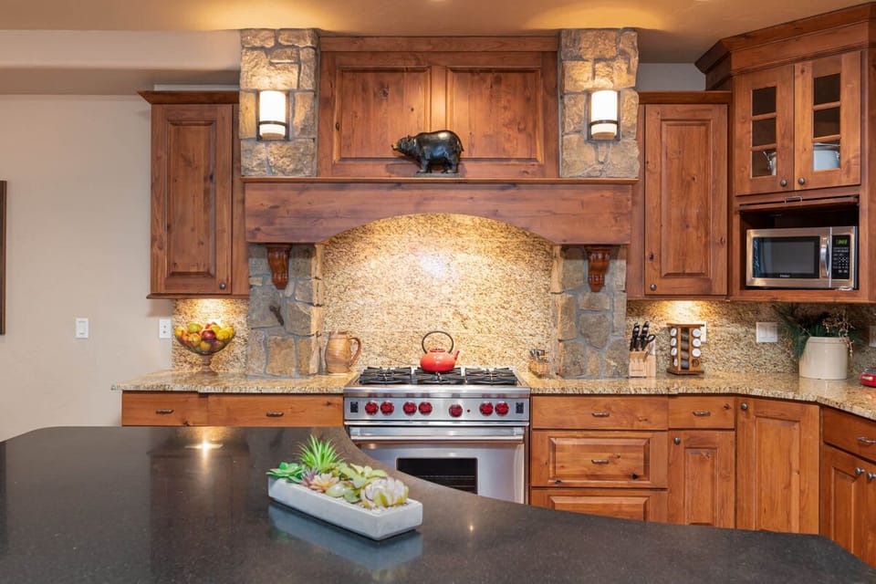 The kitchen is built for the chef in your group with all high end appliances