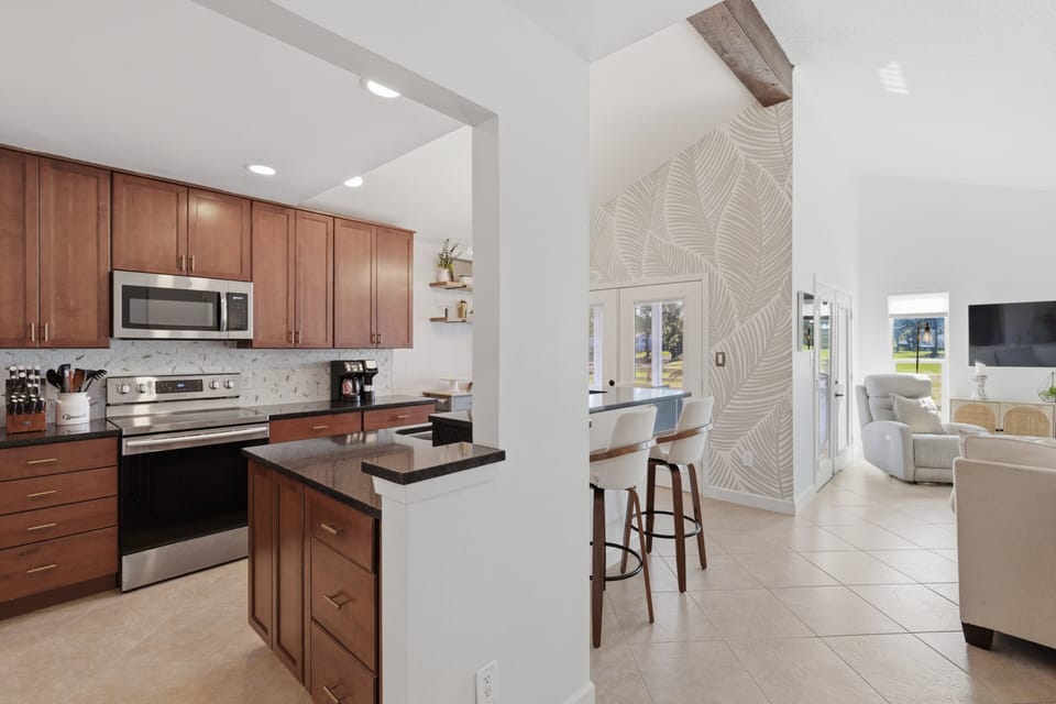Open Floor Plan For Kitchen and Living Room Areas