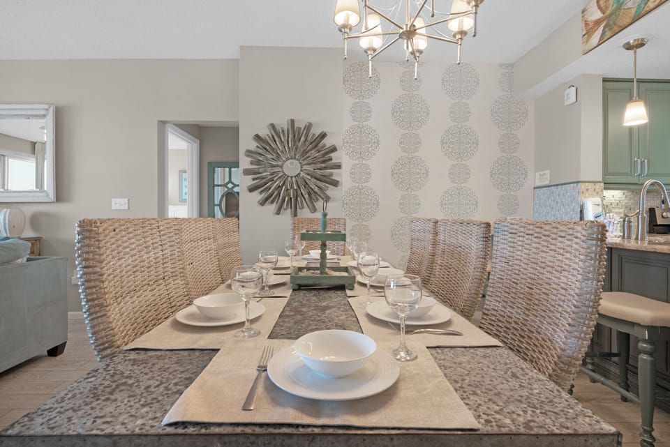 Dining table seats 8