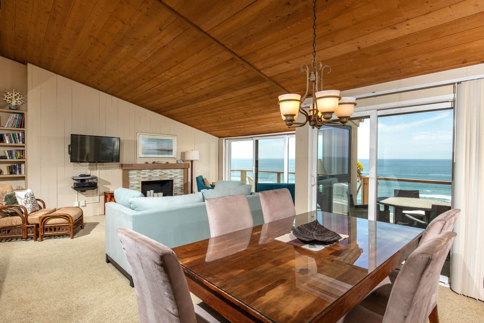 Ocean views while dining