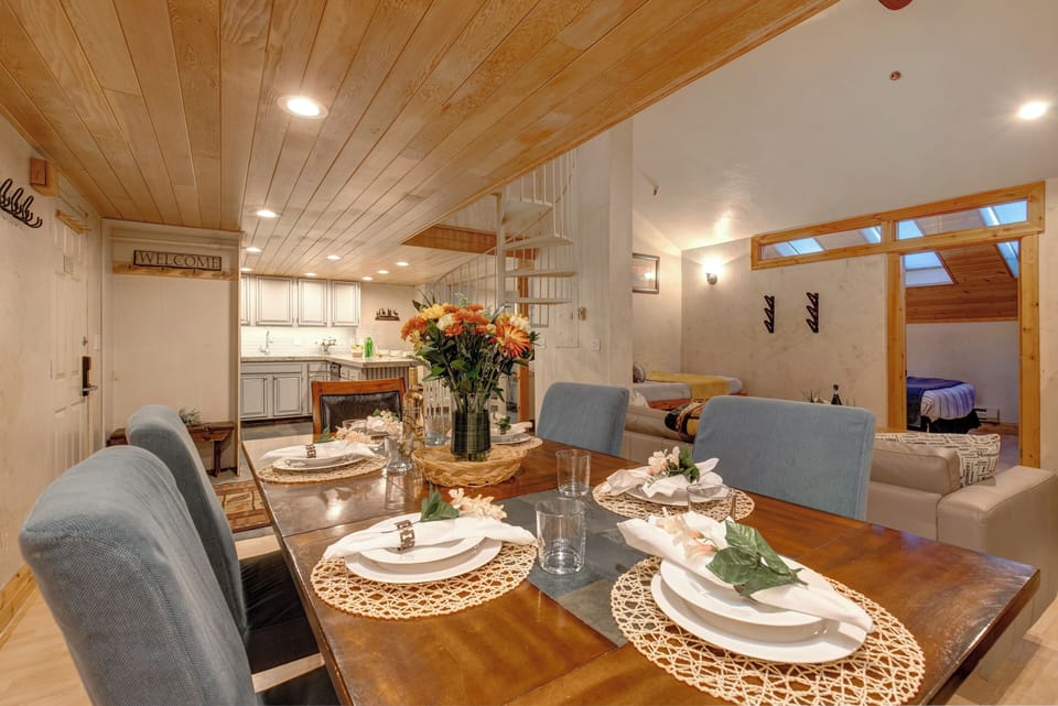 Dining table with seating for six