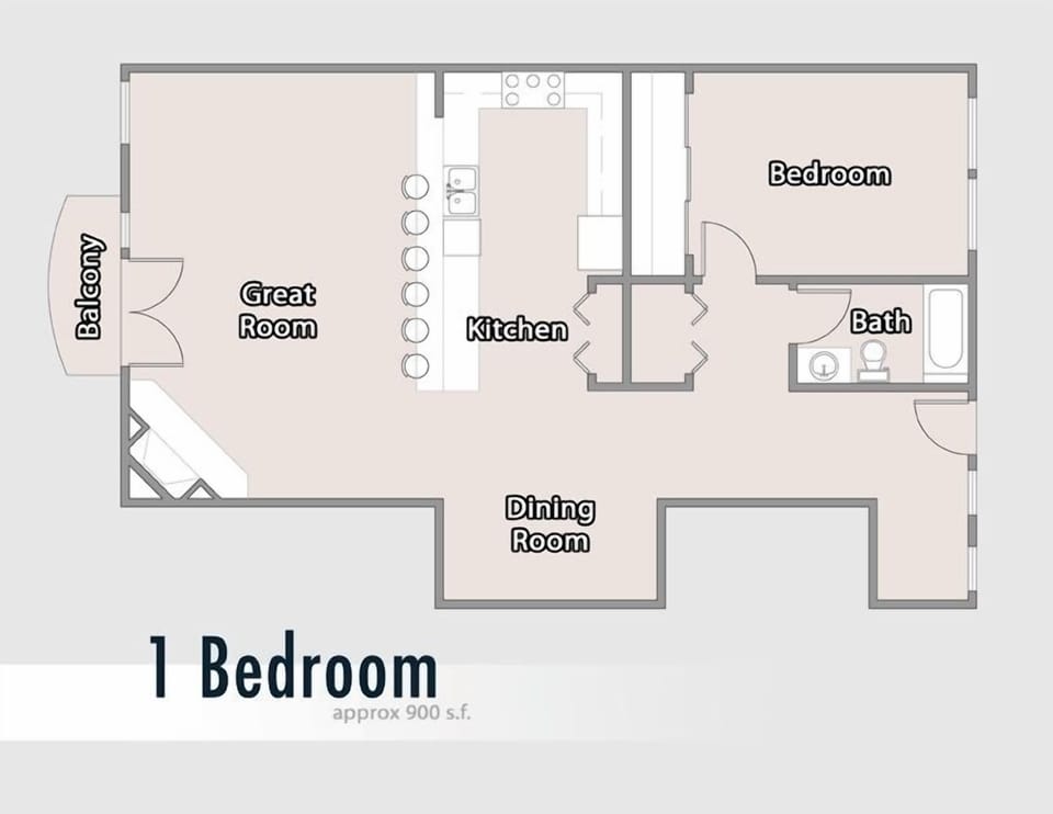 1 Bedroom Floor Plan