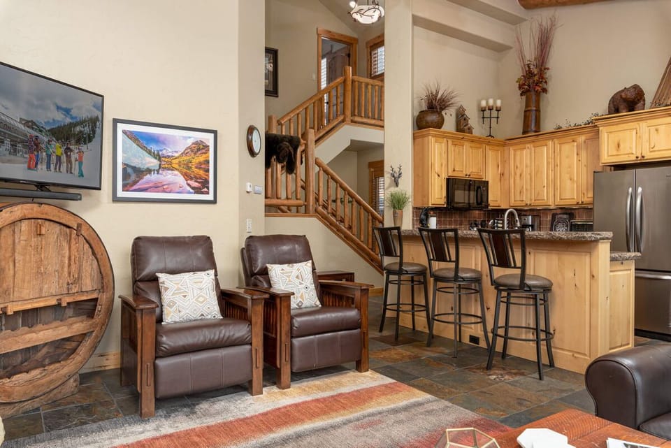 Head into the open kitchen off the living room