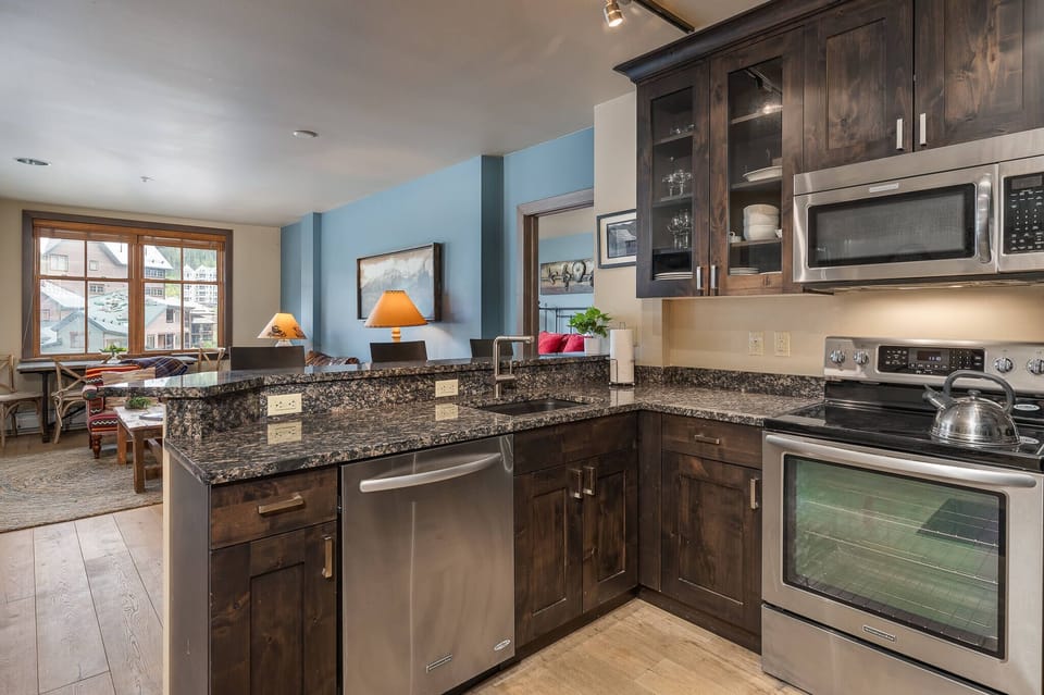 Plenty of counter space in the kitchen