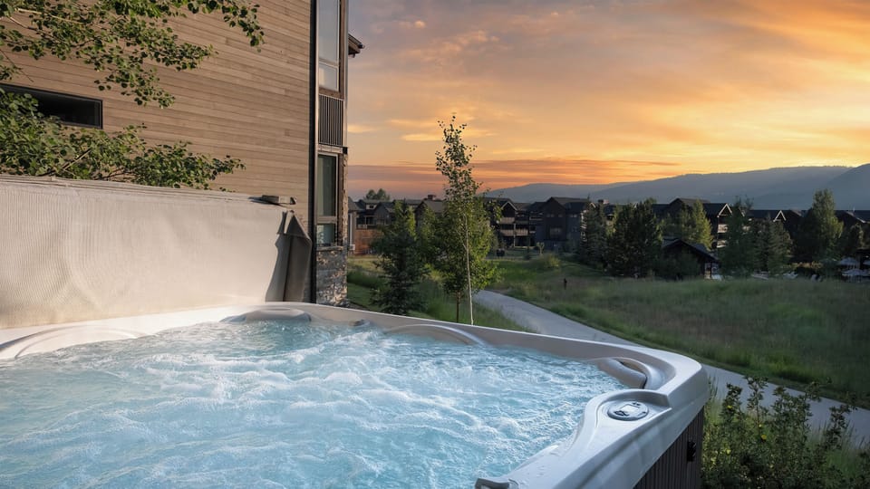 Views from the private hot tub