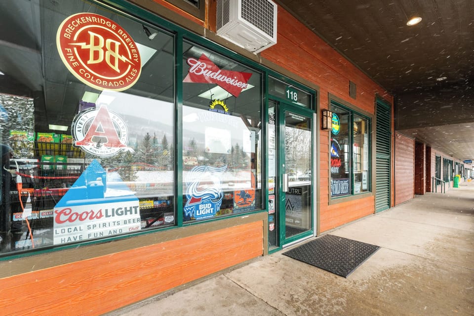 Convenience store on the ground level.