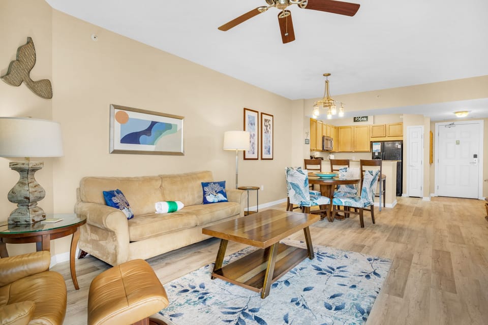 Living room to kitchen view
