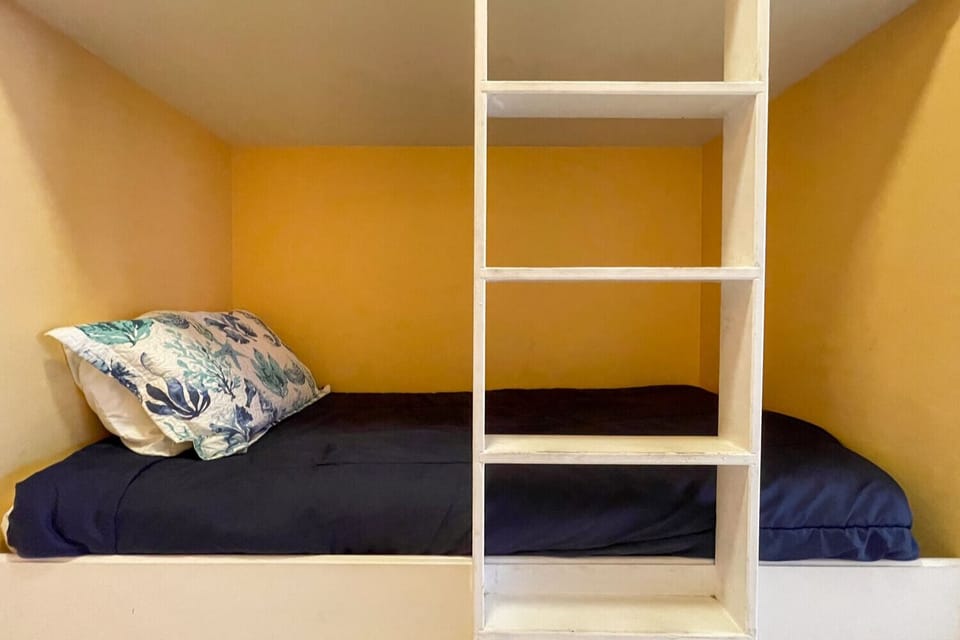 Bottom bunk bed.