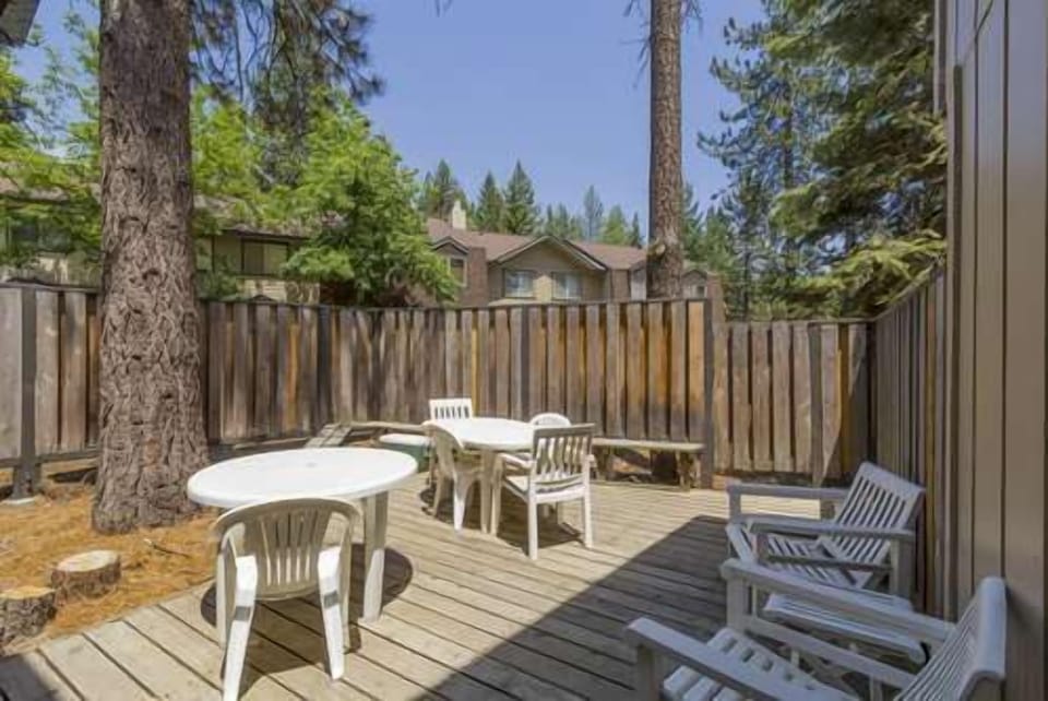 Enjoy a private back patio!