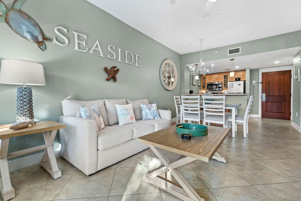 Open Concept Living, Dining & Kitchen