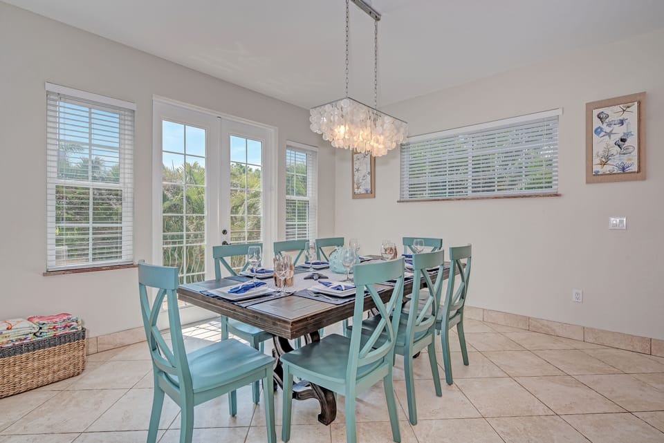 Dining room with plenty of room to host
