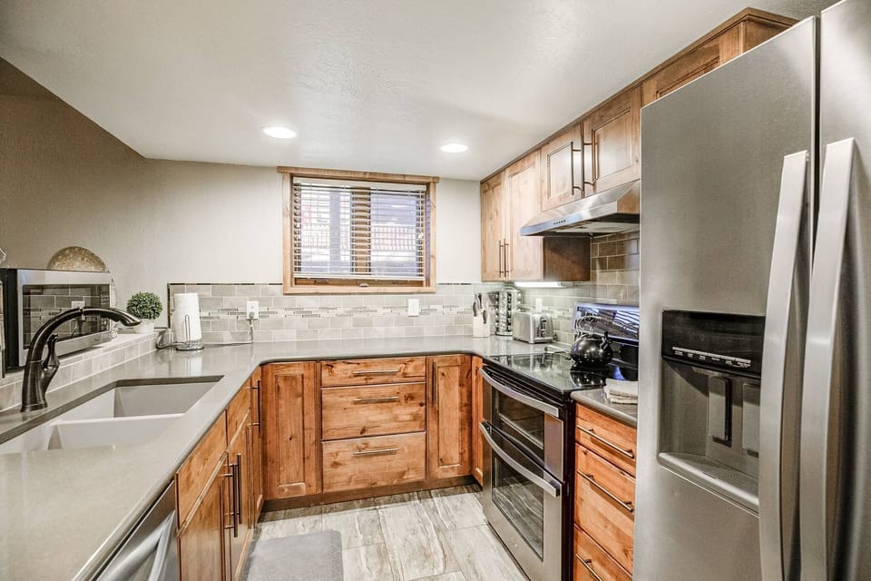 The fully-equipped kitchen will have everything the chef in your group needs to prepare delicious meals.