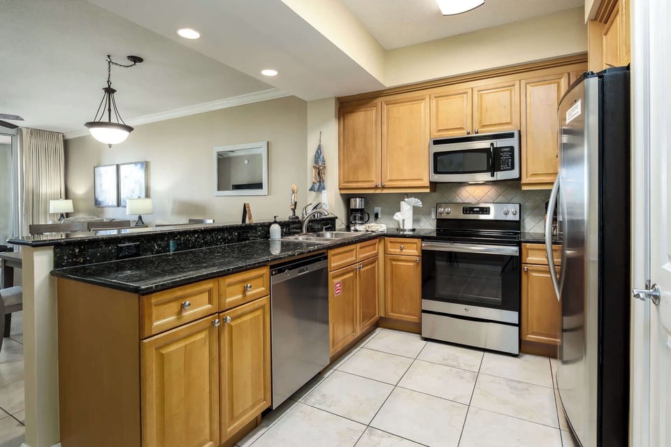 Fully stocked kitchen