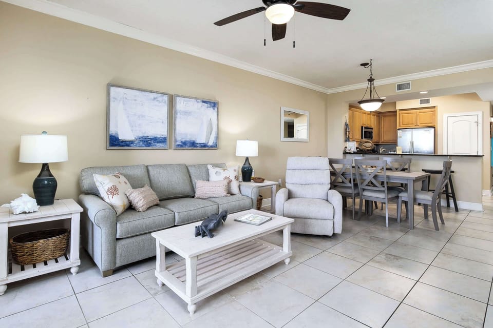 Living room with queen size sleeper sofa