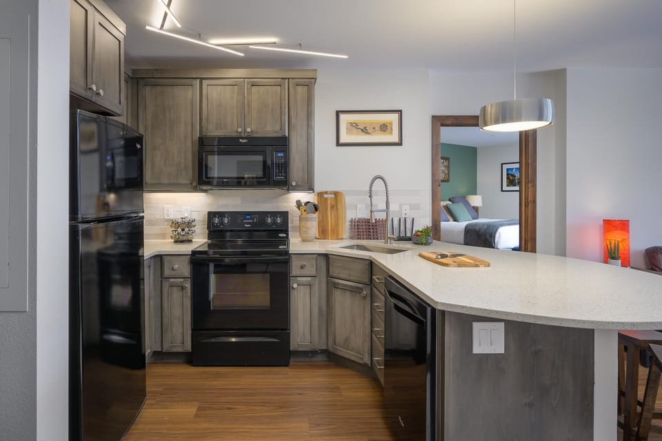 Fully equipped kitchen that's perfect for a night at home